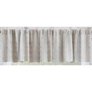 Archaeo 52"x14" Slub Textured Striped Cotton Cafe Curtain Valance
